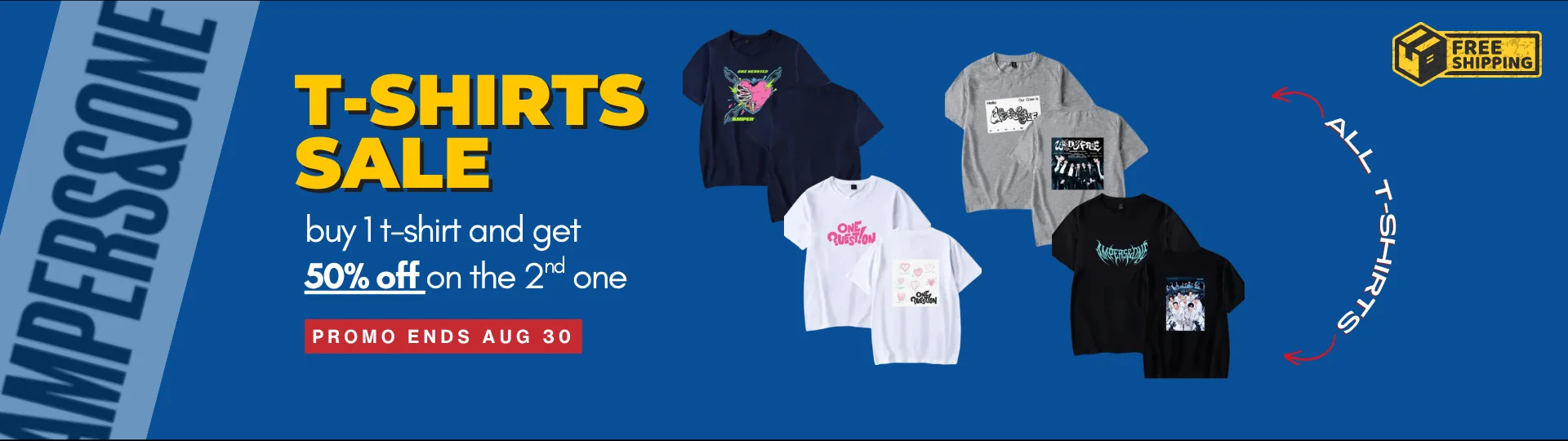 ampers and one t-shirts promo